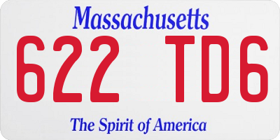 MA license plate 622TD6