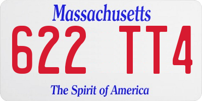 MA license plate 622TT4