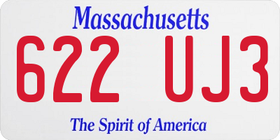 MA license plate 622UJ3