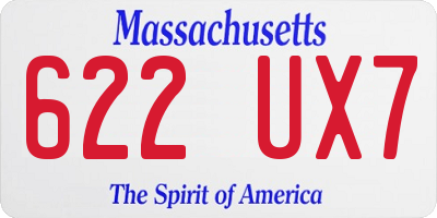 MA license plate 622UX7