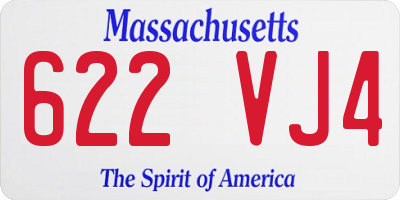 MA license plate 622VJ4