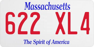 MA license plate 622XL4