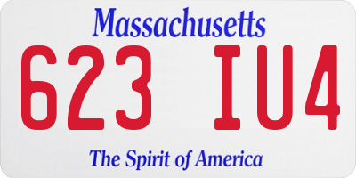 MA license plate 623IU4