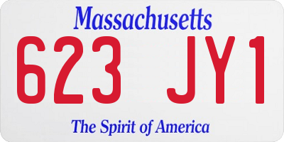 MA license plate 623JY1