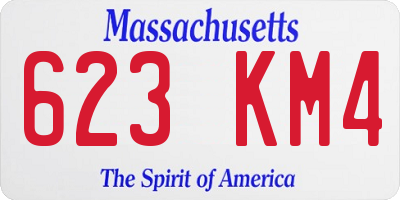 MA license plate 623KM4