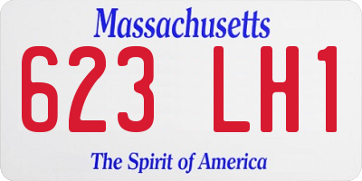 MA license plate 623LH1