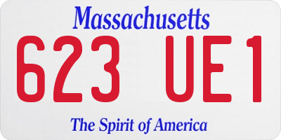 MA license plate 623UE1