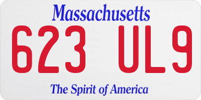 MA license plate 623UL9