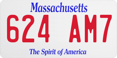 MA license plate 624AM7