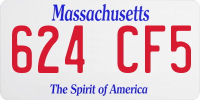 MA license plate 624CF5