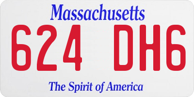 MA license plate 624DH6