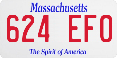 MA license plate 624EF0