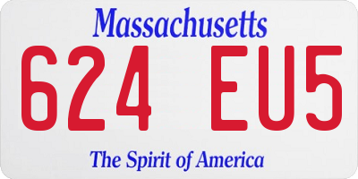 MA license plate 624EU5