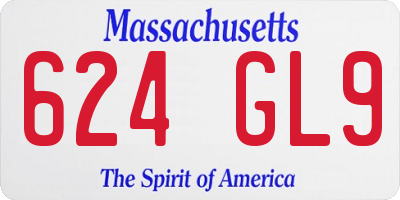 MA license plate 624GL9