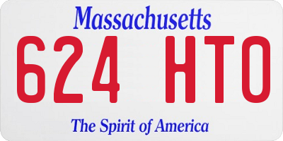 MA license plate 624HT0