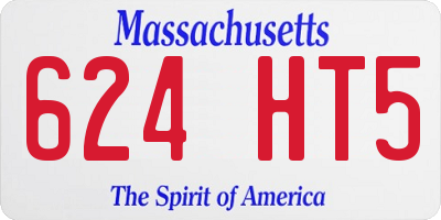MA license plate 624HT5