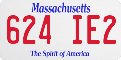MA license plate 624IE2