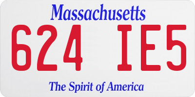 MA license plate 624IE5