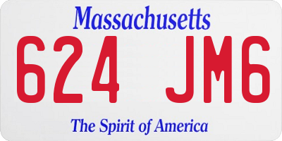 MA license plate 624JM6