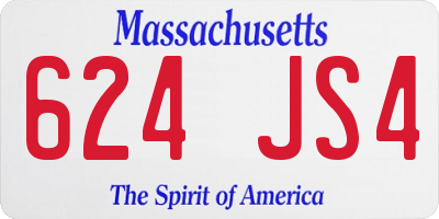 MA license plate 624JS4