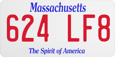 MA license plate 624LF8