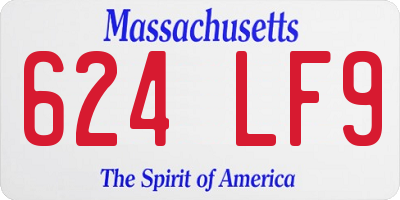 MA license plate 624LF9
