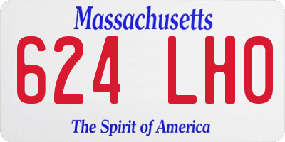 MA license plate 624LH0