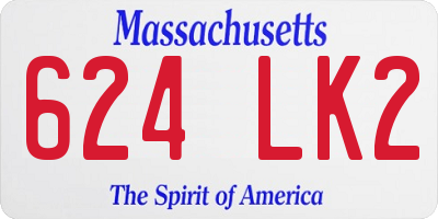 MA license plate 624LK2