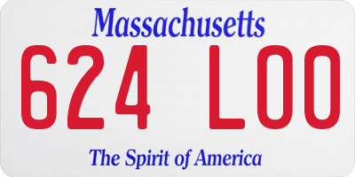 MA license plate 624LO0