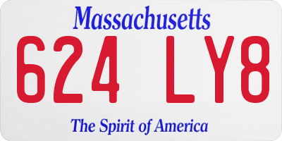 MA license plate 624LY8