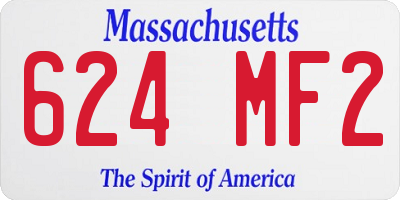 MA license plate 624MF2