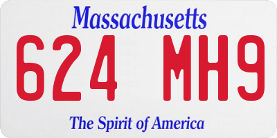 MA license plate 624MH9