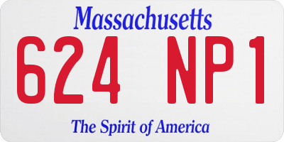 MA license plate 624NP1