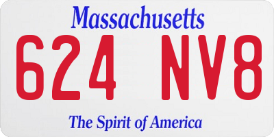 MA license plate 624NV8