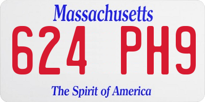 MA license plate 624PH9
