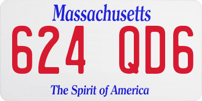 MA license plate 624QD6