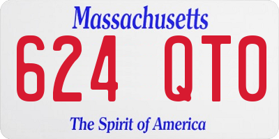 MA license plate 624QT0