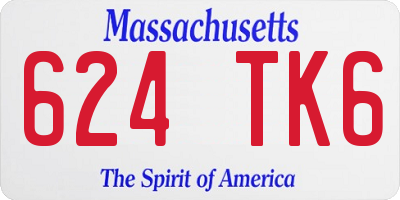 MA license plate 624TK6