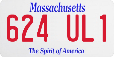 MA license plate 624UL1