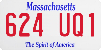 MA license plate 624UQ1