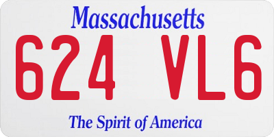 MA license plate 624VL6