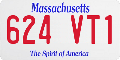 MA license plate 624VT1