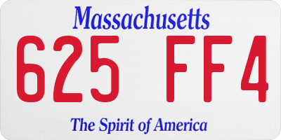 MA license plate 625FF4