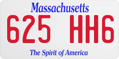 MA license plate 625HH6