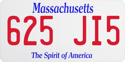 MA license plate 625JI5