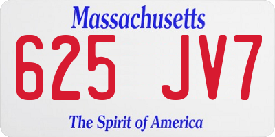 MA license plate 625JV7