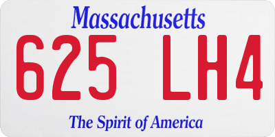 MA license plate 625LH4