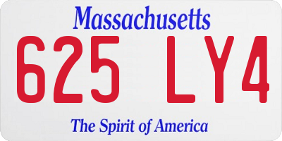 MA license plate 625LY4