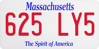 MA license plate 625LY5