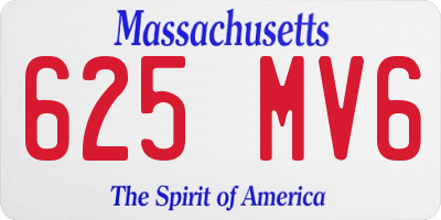 MA license plate 625MV6